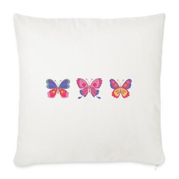 Colorful butterfly variety - Sofa pillowcase 17,3'' x 17,3'' (45 x 45 cm) - natural white - Front