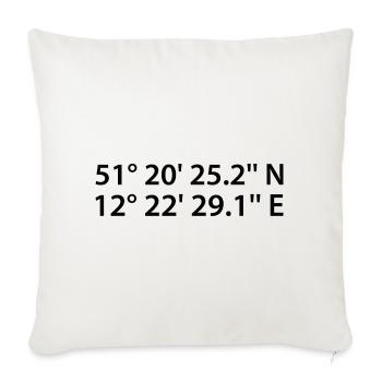 Leipzig coordinates - Sofa pillowcase 17,3'' x 17,3'' (45 x 45 cm) - natural white - Front