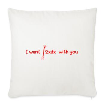 Je veux 69 avec toi Mathematik Integral Student - Housse de coussin décorative 45 x 45 cm - blanc nature - Devant
