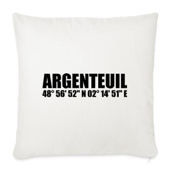 Coordonnées d’Argenteuil - Housse de coussin décorative 45 x 45 cm - blanc nature - Devant