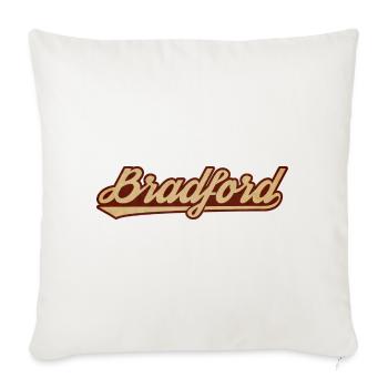 Bradford Vintage Lettering - Sofa pillowcase 17,3'' x 17,3'' (45 x 45 cm) - natural white - Front