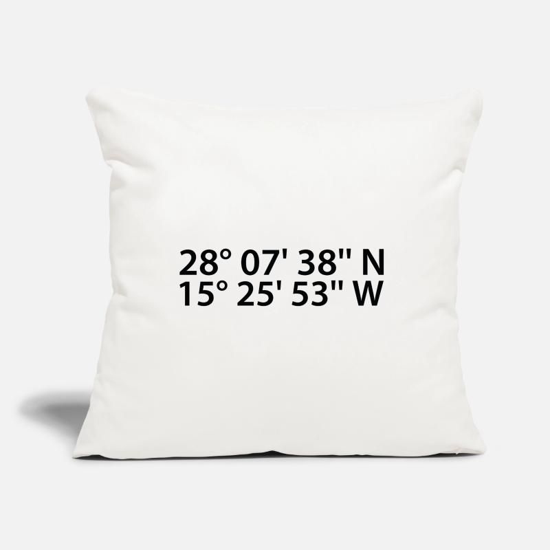 Las Palmas de Gran Canaria Coordinates Sofa pillowcase 17,3'' x 17,3'' (45 x 45 cm)