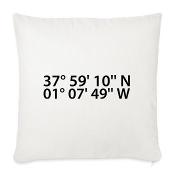 Coordonnées de Murcie - Housse de coussin décorative 45 x 45 cm - blanc nature - Devant