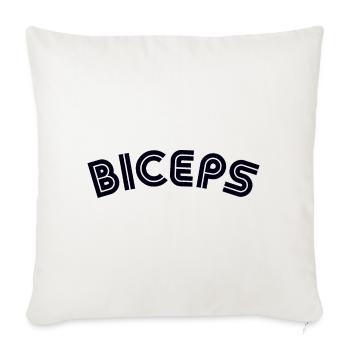 BICEPS Gym Workout Muscle Training - Sofa pillowcase 17,3'' x 17,3'' (45 x 45 cm) - natural white - Front