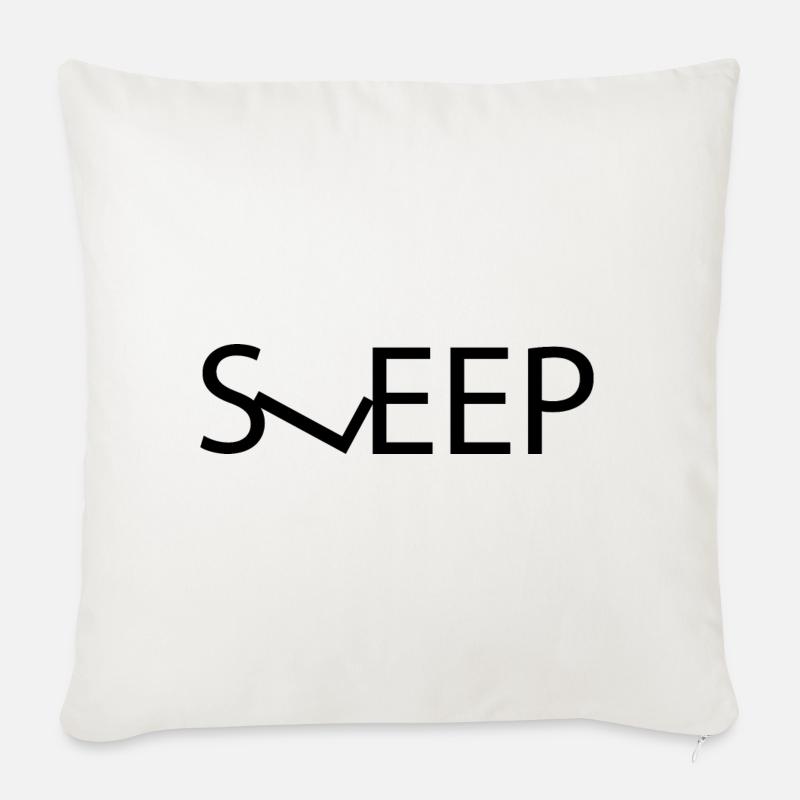 sleep - word design - Sofakissenbezug 45 x 45 cm - Naturweiß 