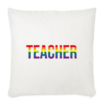 Teacher LGBT+ - Sofa pillowcase 17,3'' x 17,3'' (45 x 45 cm) - natural white - Front