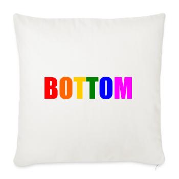 Bottom - Housse de coussin décorative 45 x 45 cm - blanc nature - Devant