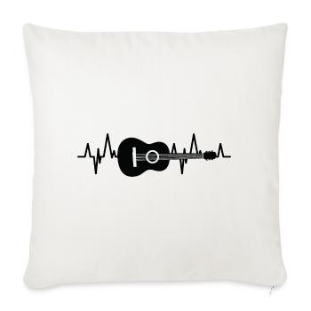 Guitar ECG - Sofa pillowcase 17,3'' x 17,3'' (45 x 45 cm) - natural white - Front