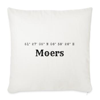 Moers Koordinaten - Sofakissenbezug 45 x 45 cm - Naturweiß  - Vorne
