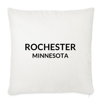 Rochester, Minnesota, USA - Sofa pillowcase 17,3'' x 17,3'' (45 x 45 cm) - natural white - Front