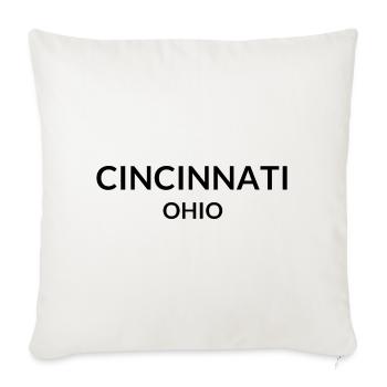 Cincinnati Ohio USA - Sofa pillowcase 17,3'' x 17,3'' (45 x 45 cm) - natural white - Front