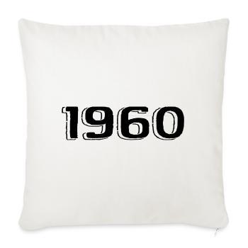 Millésime 1960's Né Anniversaire Rétro Années 1960 - Housse de coussin décorative 45 x 45 cm - blanc nature - Devant