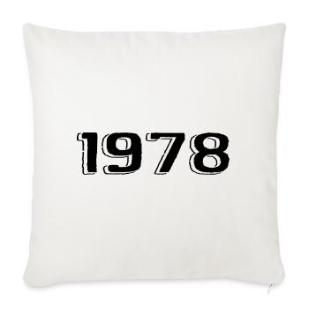 Vintage 1978 Born Birthday Retro 1978 - Sofa pillowcase 17,3'' x 17,3'' (45 x 45 cm) - natural white - Front