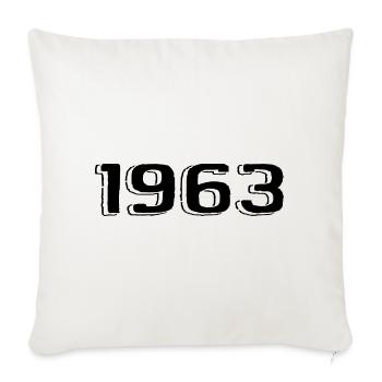 Vintage 1963 Naissance Anniversaire Rétro 1963 - Housse de coussin décorative 45 x 45 cm - blanc nature - Devant