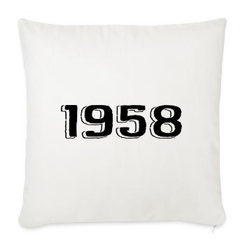 Vintage 1958 Born Birthday Retro 1958 - Sofa pillowcase 17,3'' x 17,3'' (45 x 45 cm) - natural white - Front