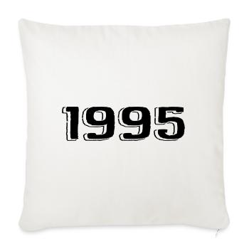 Millésime 1995 Naissance Anniversaire Rétro 1995 - Housse de coussin décorative 45 x 45 cm - blanc nature - Devant