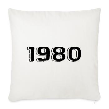 Vintage 1980's Born Birthday Retro 1980's - Sofa pillowcase 17,3'' x 17,3'' (45 x 45 cm) - natural white - Front
