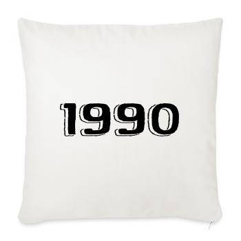 Vintage 1990's Born Birthday Retro 1990's - Sofa pillowcase 17,3'' x 17,3'' (45 x 45 cm) - natural white - Front