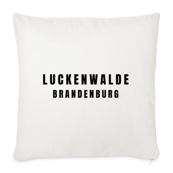 Luckenwalde Brandebourg - Housse de coussin décorative 45 x 45 cm - blanc nature - Devant