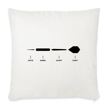 Explication de la fléchette Anatomie Conception de la fléchette - Housse de coussin décorative 45 x 45 cm - blanc nature - Devant