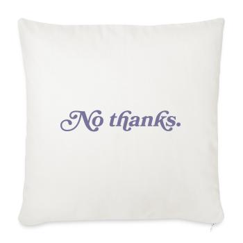 Non merci. - Housse de coussin décorative 45 x 45 cm - blanc nature - Devant
