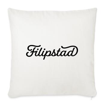 Filipstad black - Sofa pillowcase 17,3'' x 17,3'' (45 x 45 cm) - natural white - Front