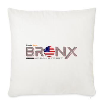 Bronx American Flag Motif T-Shirt - Sofa pillowcase 17,3'' x 17,3'' (45 x 45 cm) - natural white - Front