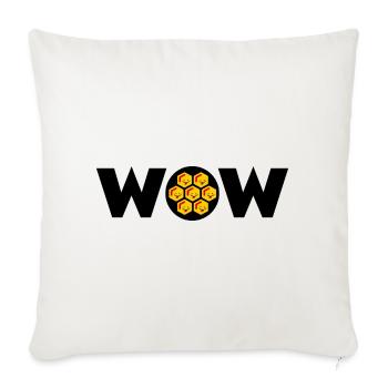 Typographie en nid d’abeille Sweet Joyful Surprise - Housse de coussin décorative 45 x 45 cm - blanc nature - Devant
