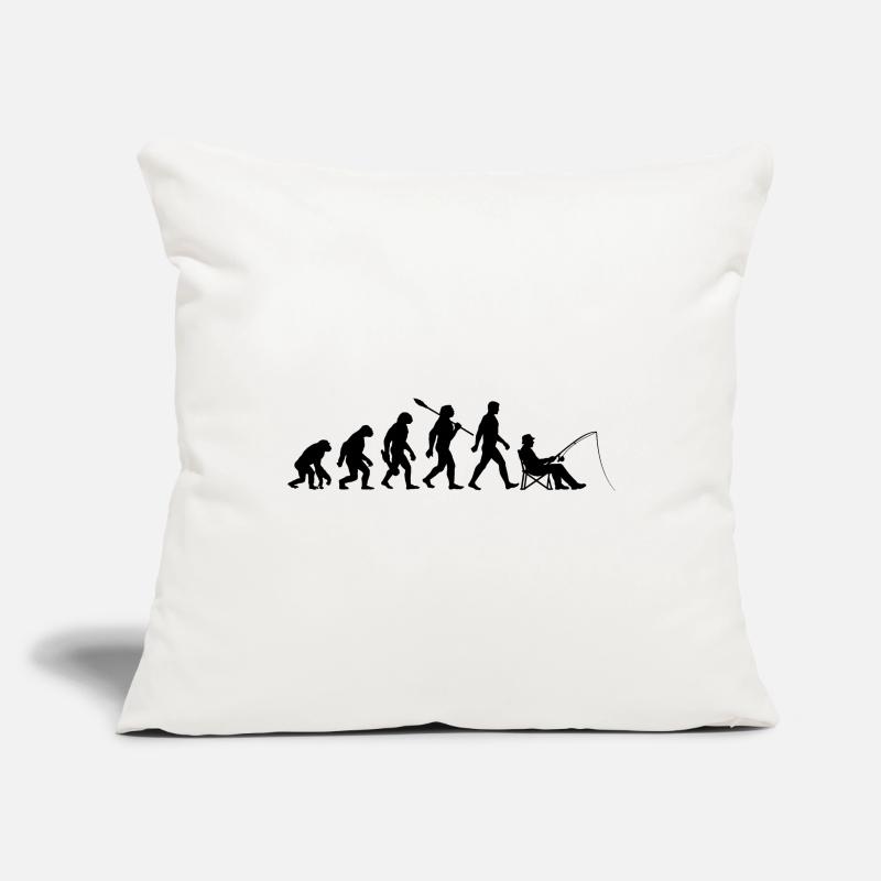 Evolution - Pêche, Cadeau de pêcheur Housse de coussin décorative 45 x 45 cm