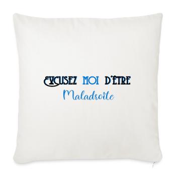 Excuse me for being clumsy - Sofa pillowcase 17,3'' x 17,3'' (45 x 45 cm) - natural white - Front