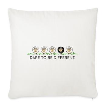 Dare To Be Different – Black Sheep - Sofa pillowcase 17,3'' x 17,3'' (45 x 45 cm) - natural white - Front