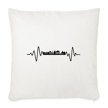 Rome Skyline Heartbeat Rome - Sofa pillowcase 17,3'' x 17,3'' (45 x 45 cm) - natural white - Front