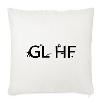 Good luck have fun - Sofakissenbezug 45 x 45 cm - Naturweiß  - Vorne