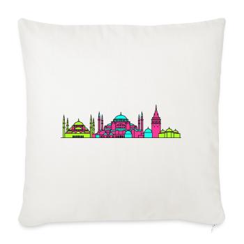 Skyline de la ville d’Istanbul Hagia Sophia Art - Housse de coussin décorative 45 x 45 cm - blanc nature - Devant