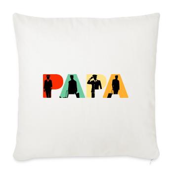Silhouette de l’avion Pilot Papa Aviation - Housse de coussin décorative 45 x 45 cm - blanc nature - Devant