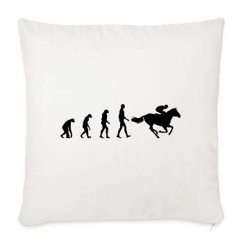 Evolution from man to pro rider - Sofa pillowcase 17,3'' x 17,3'' (45 x 45 cm) - natural white - Front