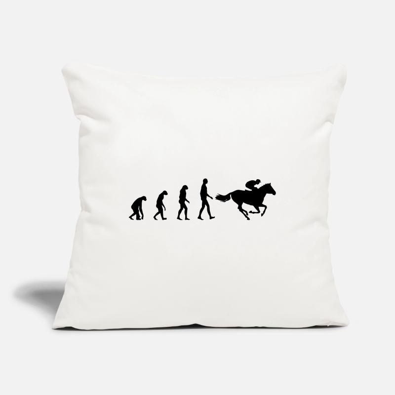 Évolution de l'homme vers le cavalier pro Housse de coussin décorative 45 x 45 cm