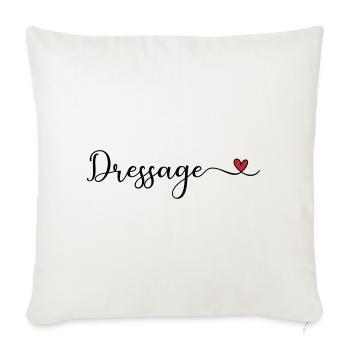 Dressage - Housse de coussin décorative 45 x 45 cm - blanc nature - Devant