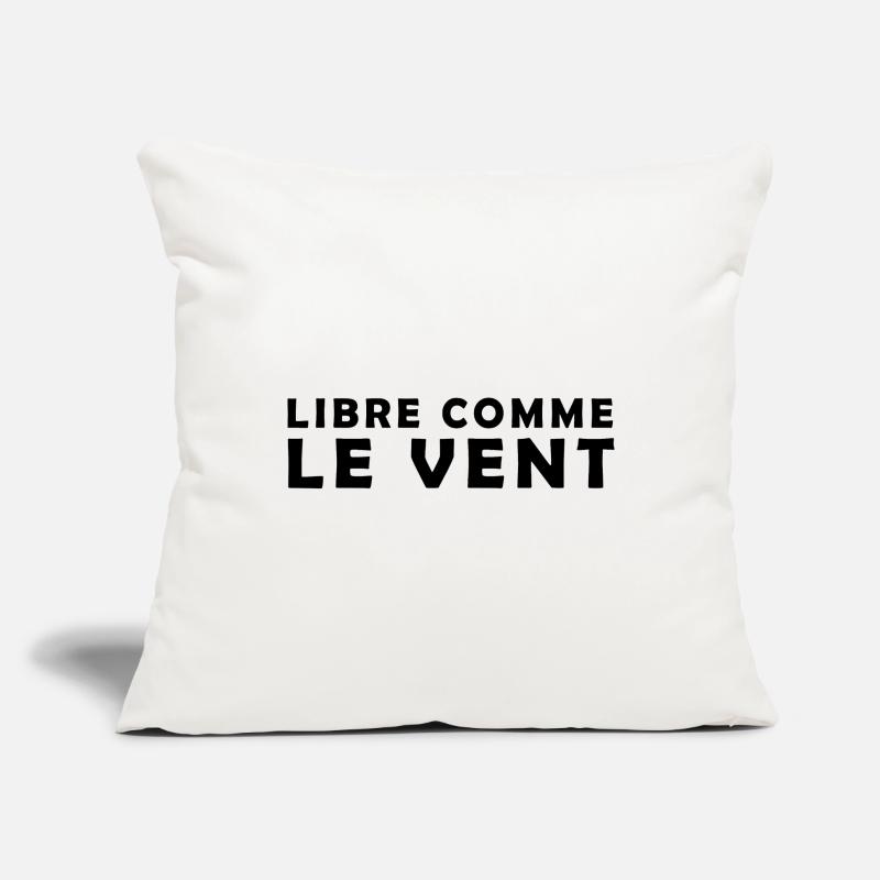 Libre_comme_le_vent Housse de coussin décorative 45 x 45 cm