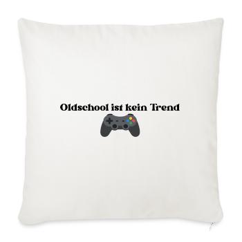 Oldschool-kein Trend - Sofakissenbezug 45 x 45 cm - Naturweiß  - Vorne