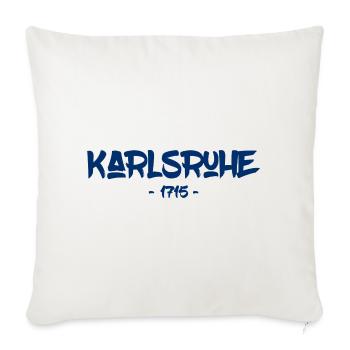 Karlsruhe - 1715 - Baden-Württemberg - Durlach - Sofakissenbezug 45 x 45 cm - Naturweiß  - Vorne