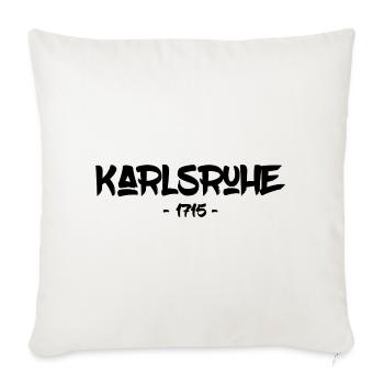 Karlsruhe - 1715 - Baden-Württemberg - Durlach - Sofakissenbezug 45 x 45 cm - Naturweiß  - Vorne