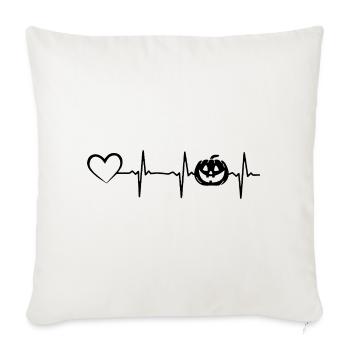 Halloween Pumpkin Halloween Heartbeat Heart Pumpki - Sofa pillowcase 17,3'' x 17,3'' (45 x 45 cm) - natural white - Front