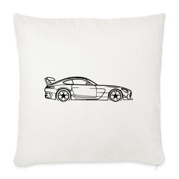 GT Coupé Line Silhouette – Pure Performance Art - Sofakissenbezug 45 x 45 cm - Naturweiß  - Vorne