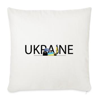 Ukraine Unity Protest College - Sofakissenbezug 45 x 45 cm - Naturweiß  - Vorne