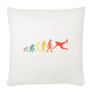Retro Fußballer Evolution Fußballsport für Männer - Sofakissenbezug 45 x 45 cm - Naturweiß  - Vorne