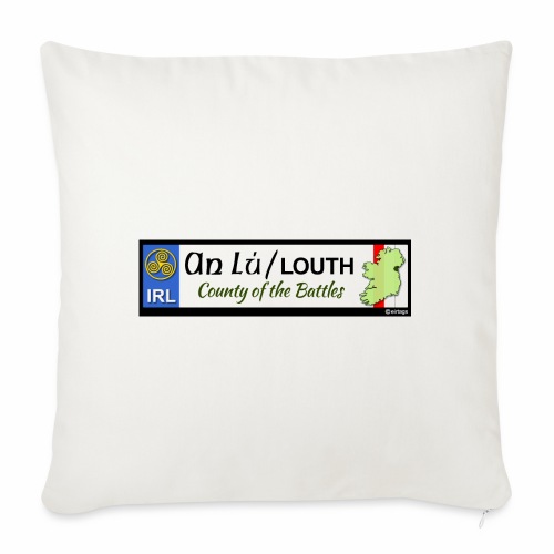 CO. LOUTH, IRELAND: licence plate tag style decal - Sofa pillowcase 17,3'' x 17,3'' (45 x 45 cm)