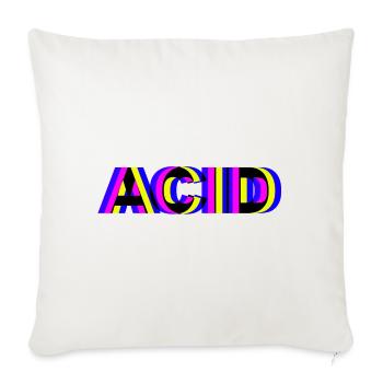 techno house acide - Housse de coussin décorative 45 x 45 cm - blanc nature - Devant
