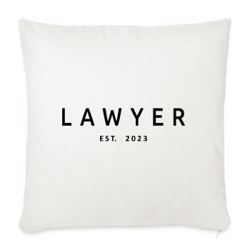 Lawyer Est. 2023 Graduated Lawyer School Student - Sofa pillowcase 17,3'' x 17,3'' (45 x 45 cm) - natural white - Front