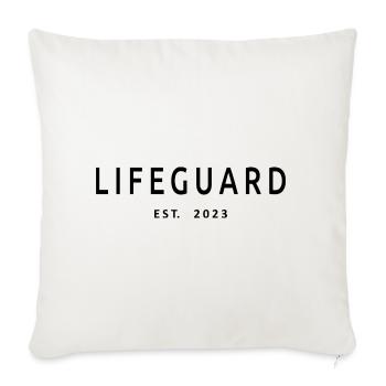 Lifeguard Est. 2023 Graduated Lifeguard Student - Sofa pillowcase 17,3'' x 17,3'' (45 x 45 cm) - natural white - Front